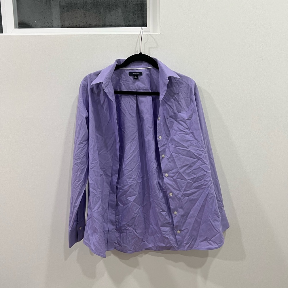 PURPLE BUTTON UP